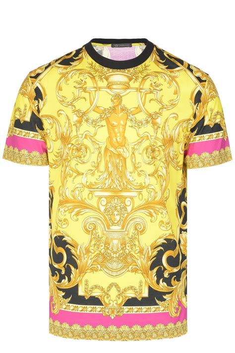 versace collection patterned t shirt